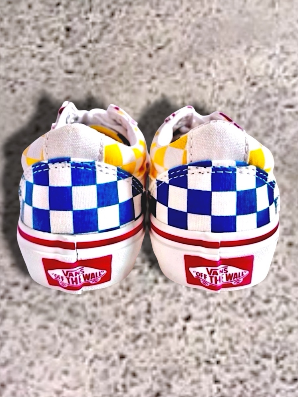NWOT Vans Checkerboard Little Kid Sneakers Multicolor Lace‑Up Unisex Size 13 - Picture 7 of 10